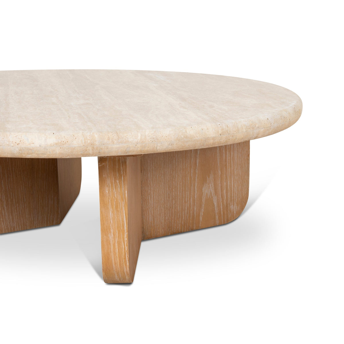 Thornvale 90cm Round Travertine Coffee Table