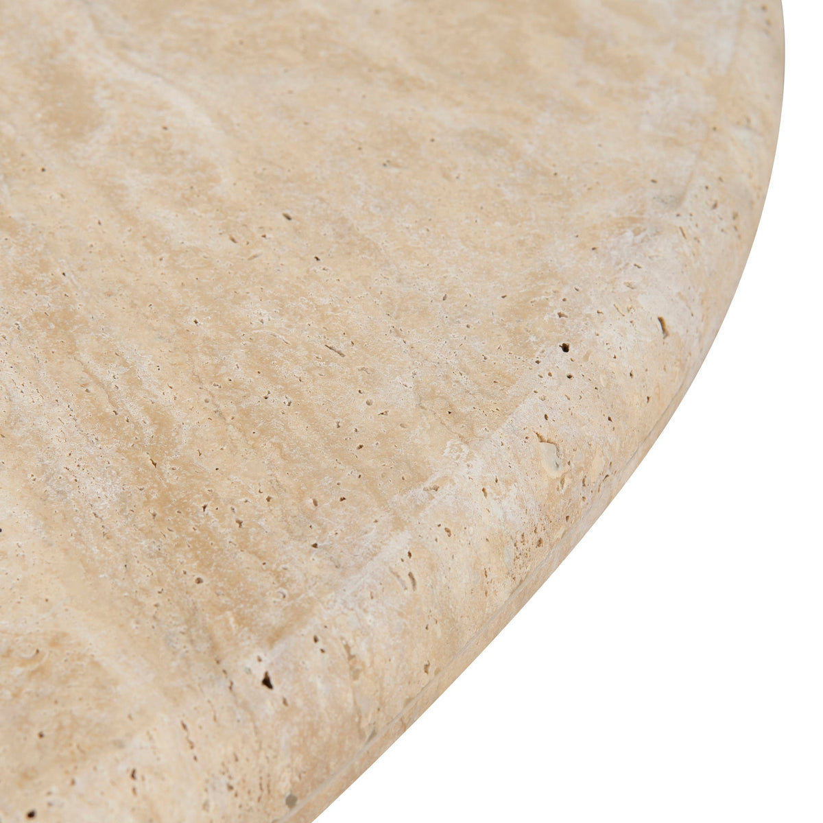 Thornvale 90cm Round Travertine Coffee Table