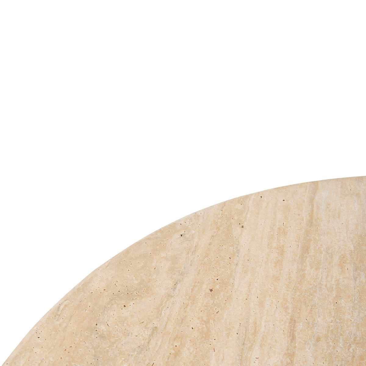 Thornvale 90cm Round Travertine Coffee Table