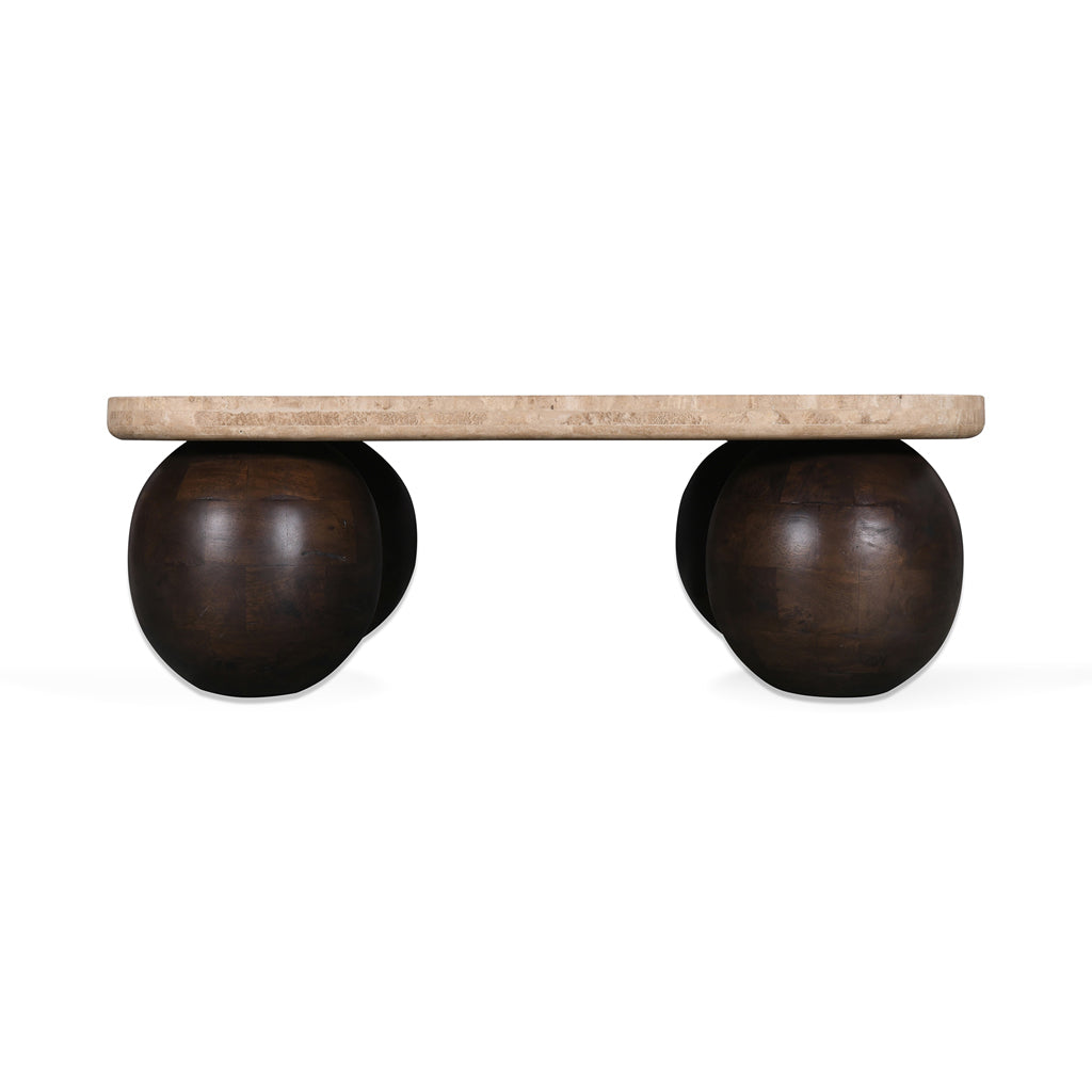 Yewstone 90cm Travertine Coffee Table
