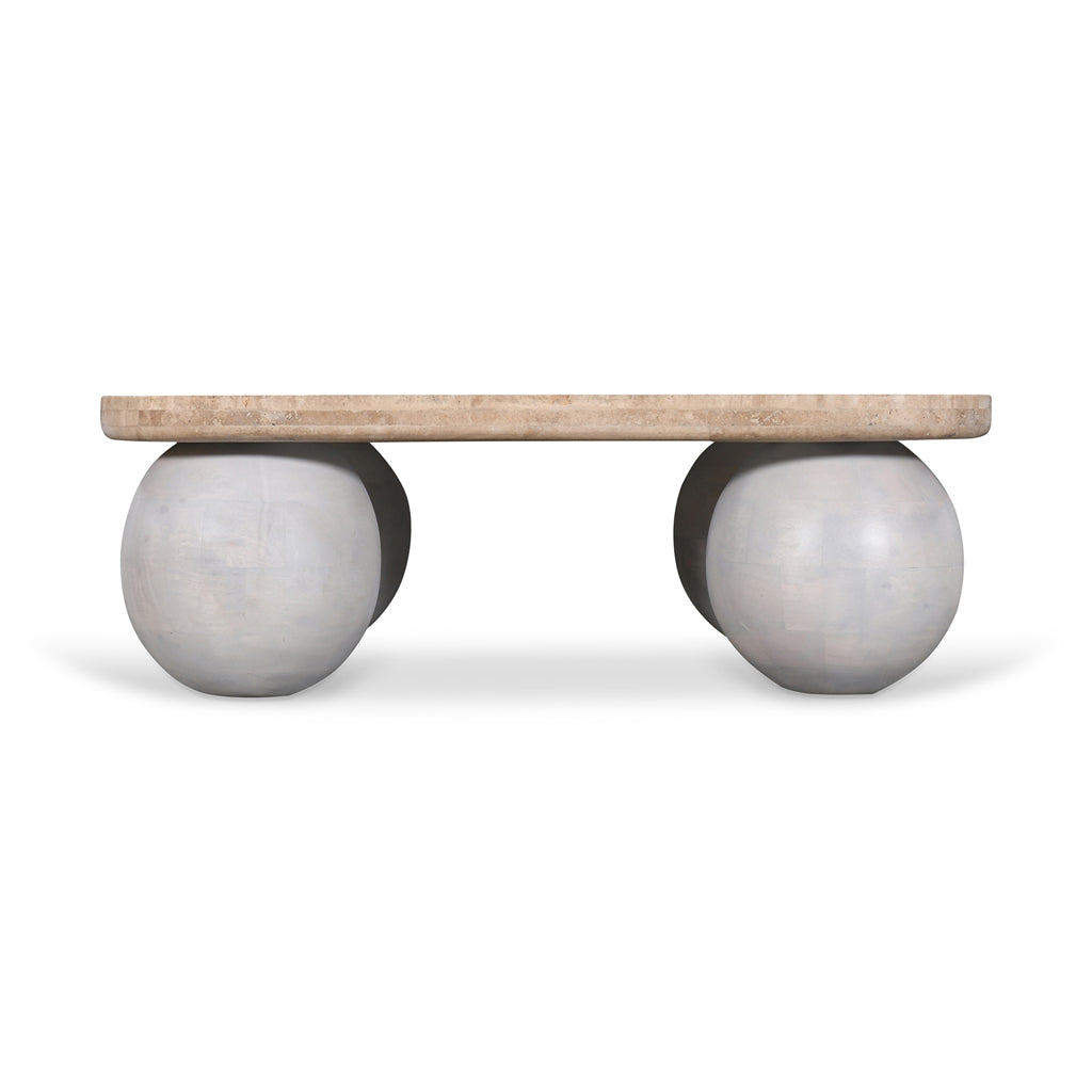 Yewstone 90cm Travertine Coffee Table