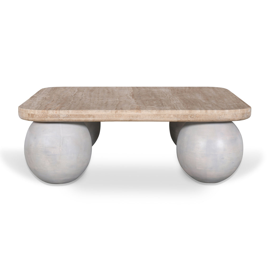 Yewstone 90cm Travertine Coffee Table
