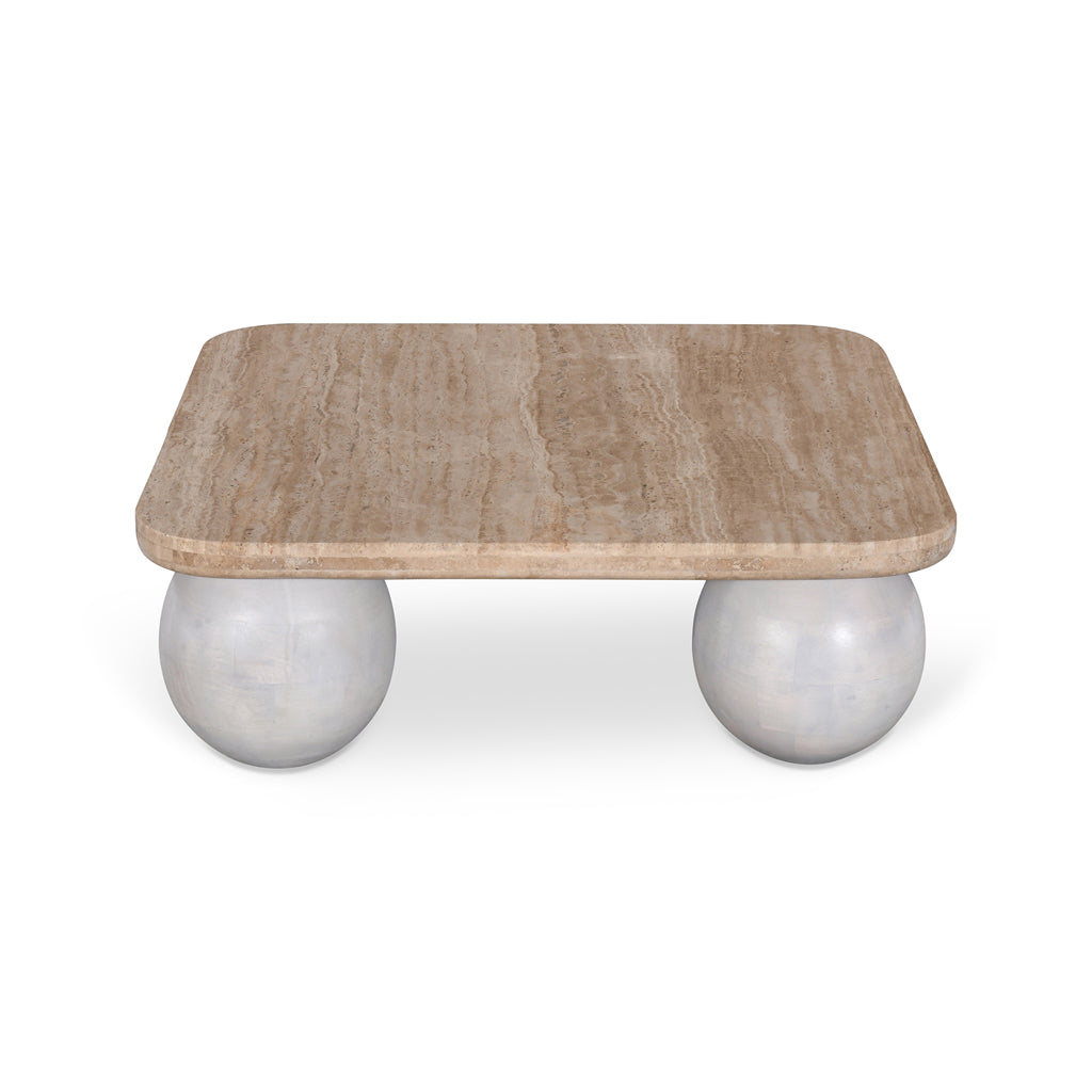 Yewstone 90cm Travertine Coffee Table