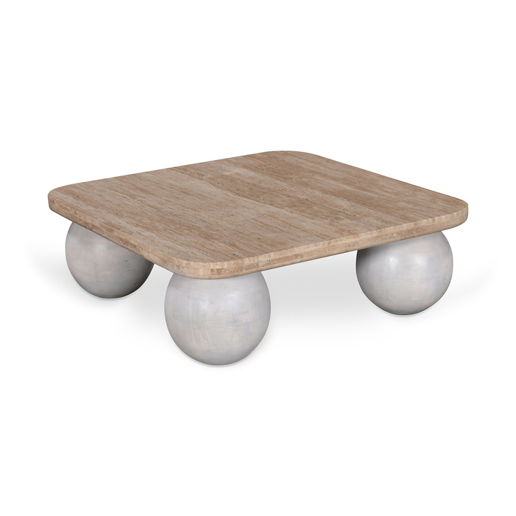 Yewstone 90cm Travertine Coffee Table