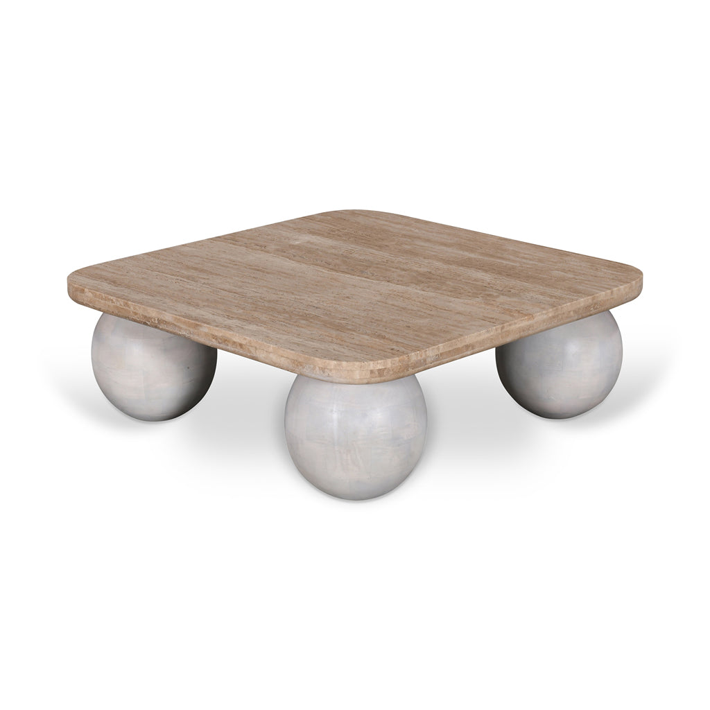 Yewstone 90cm Travertine Coffee Table
