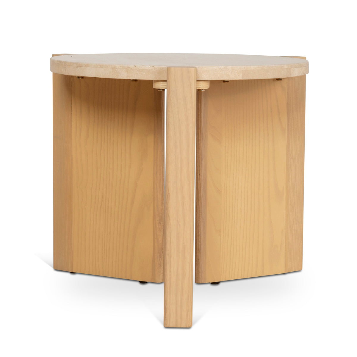 Marford Travertine Top Round Nested Table