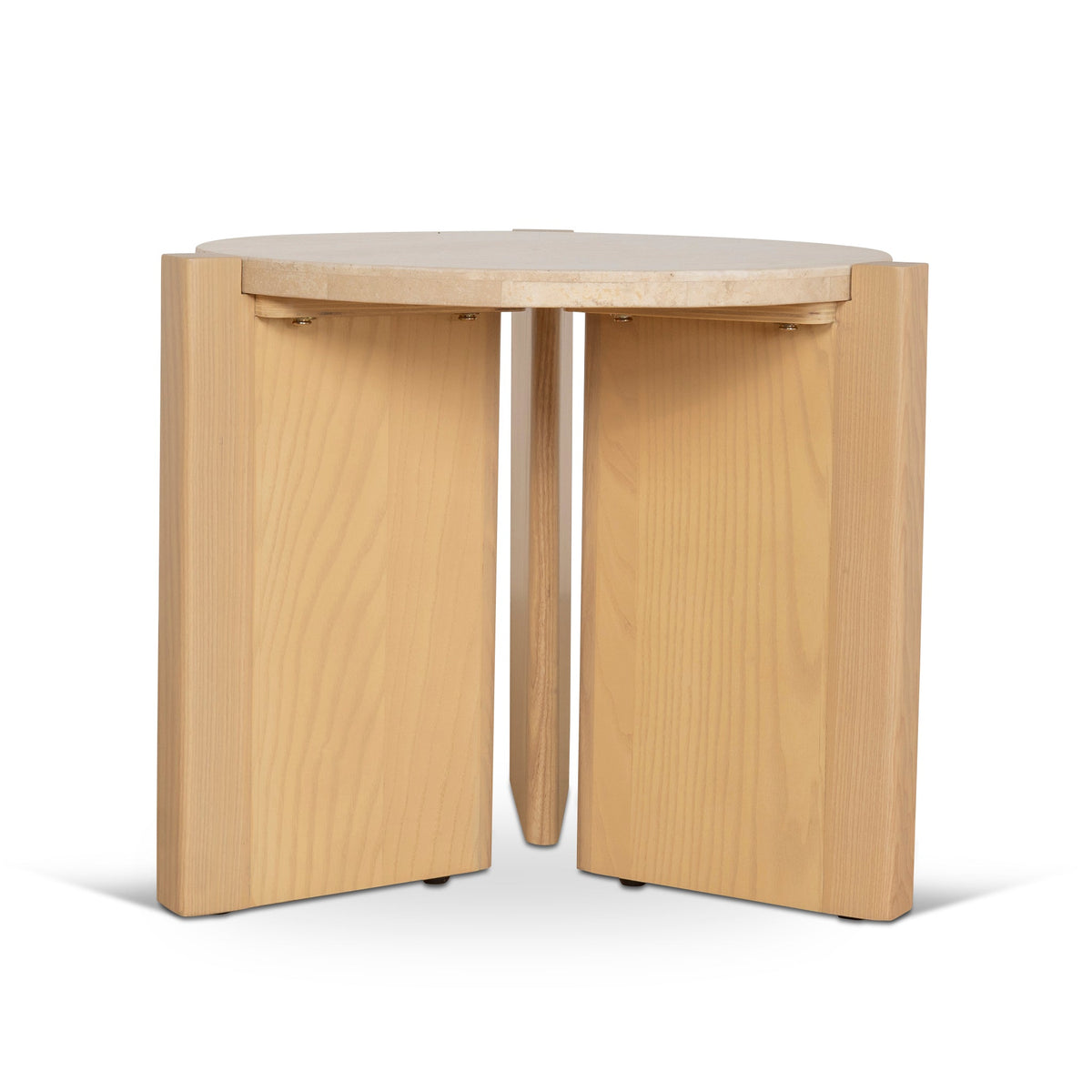 Marford Travertine Top Round Nested Table