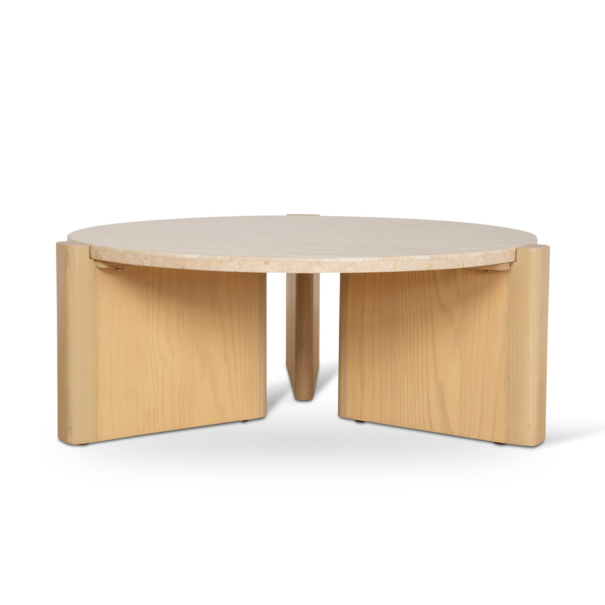 Marford Travertine Top Round Nested Table