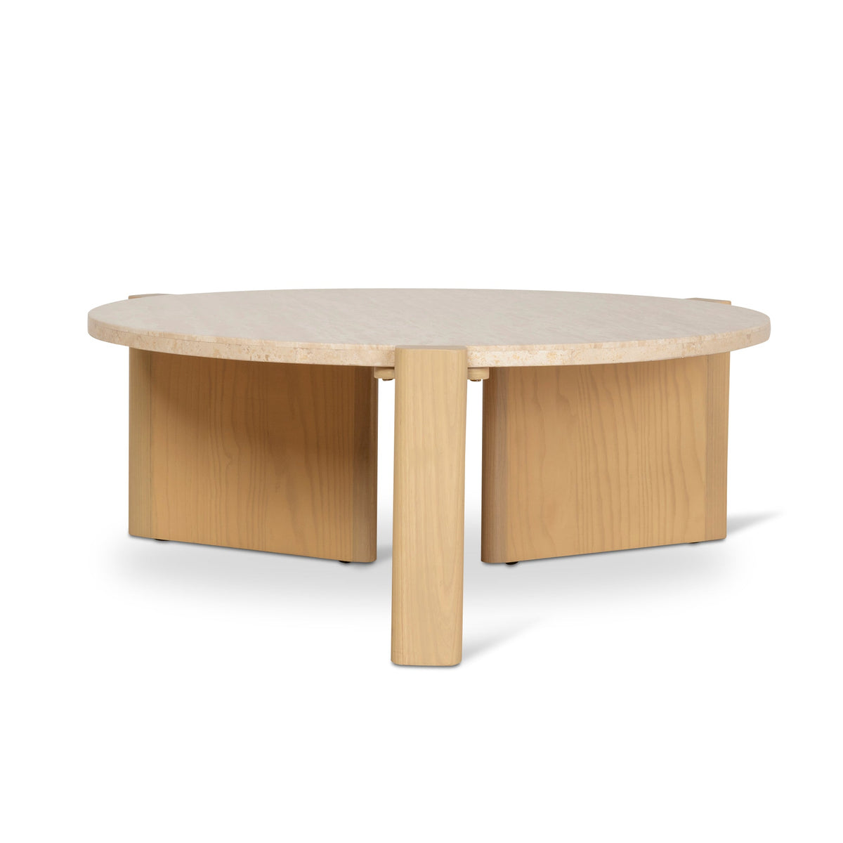 Marford Travertine Top Round Nested Table