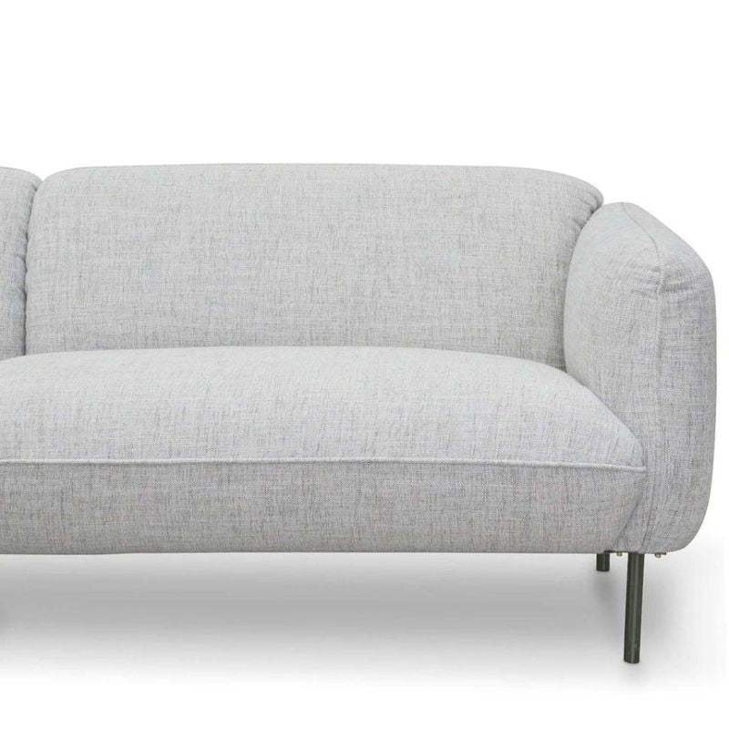Calhoun 3 Seater Sofa Light Spec Grey Fabric Right Seat