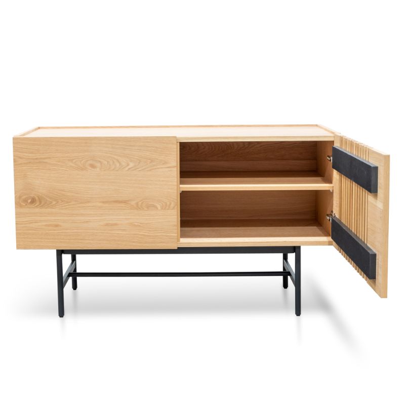 Calibre Furniture Template Natural And Black Right Drawer