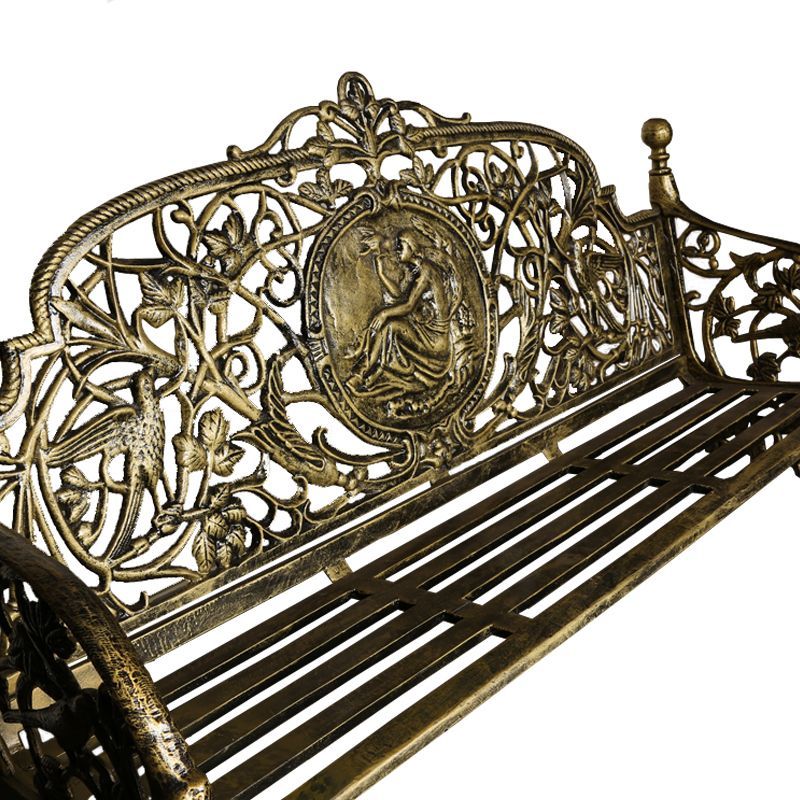 Cameo Cast Iron Bench Large Angle View