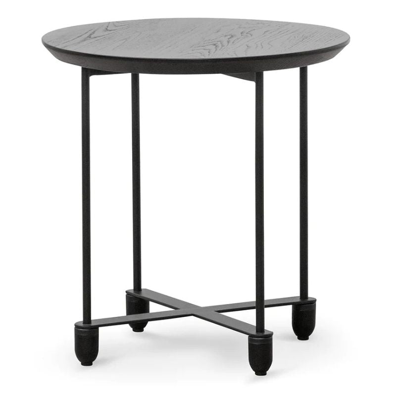 Canterbury Wooden Top Side Table Black Angle