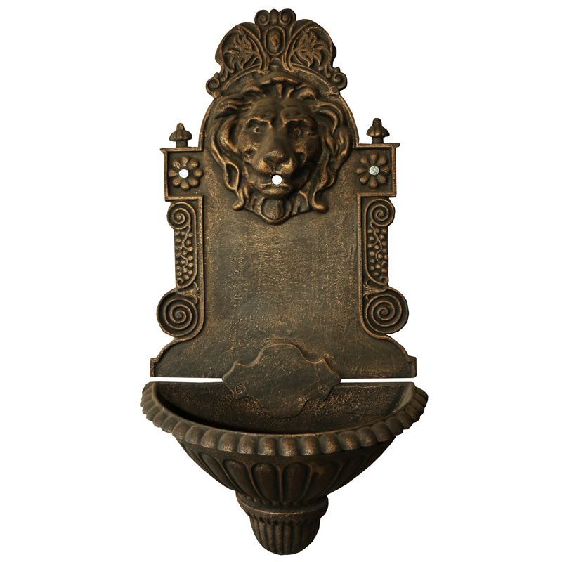 Cast Iron Garden Wall Fountain Bronze