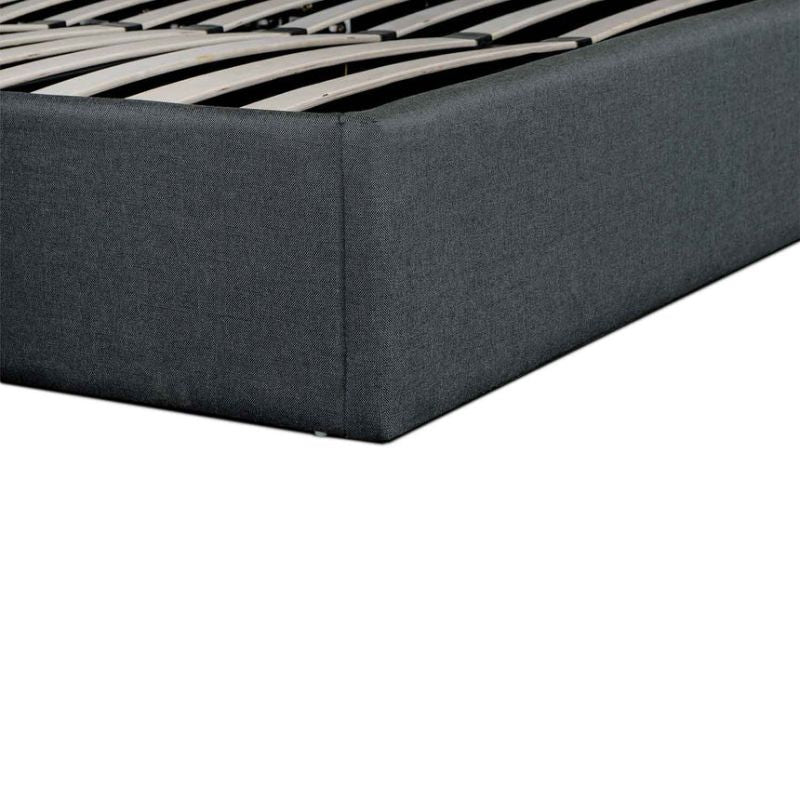 Chelsford Fabric King Bed Frame Charcoal Grey Bottom