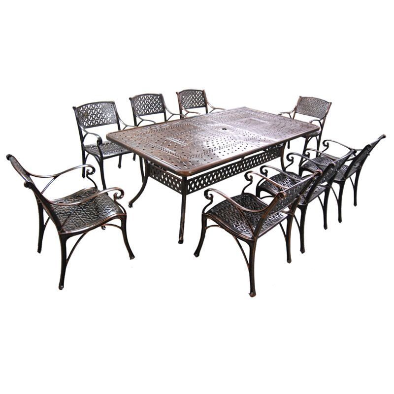 Cherise Cast Aluminium Outdoor Dining Chairs Set Of 2 Full View