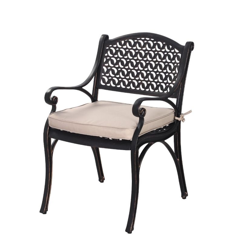 Cherise Cast Aluminium Outdoor Dining Chairs Set Of 2