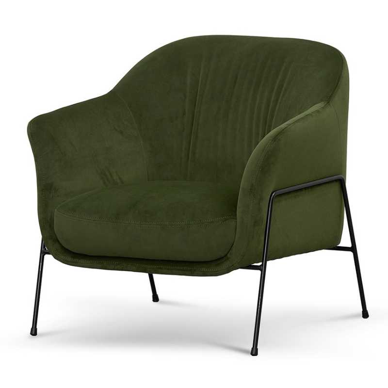 Clarington Fabric Armchair Juniper Green Angle View