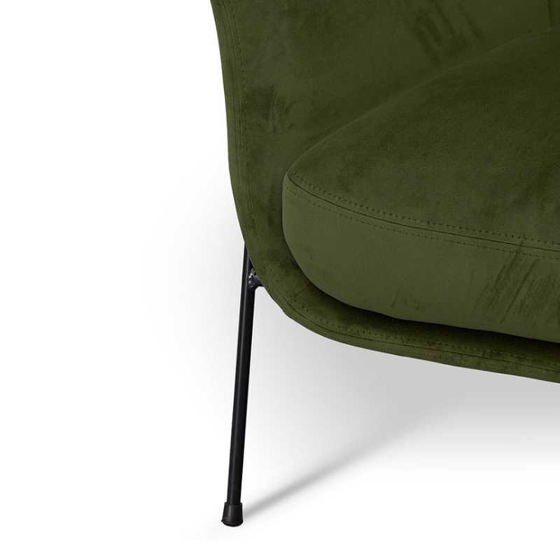 Clarington Fabric Armchair Juniper Green Legs View