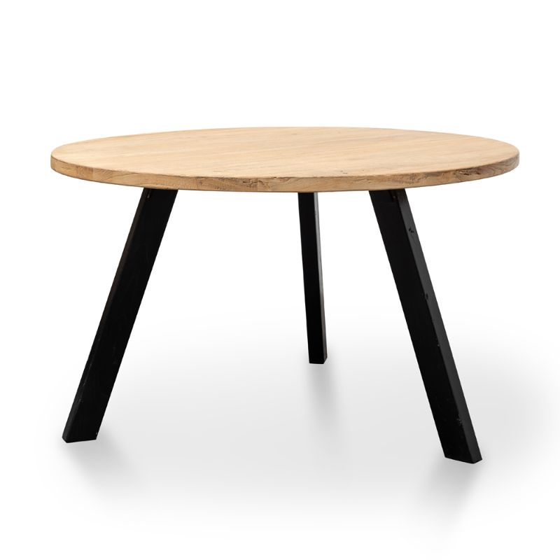 Clarke 125CM Wooden Round Dining Table Angle