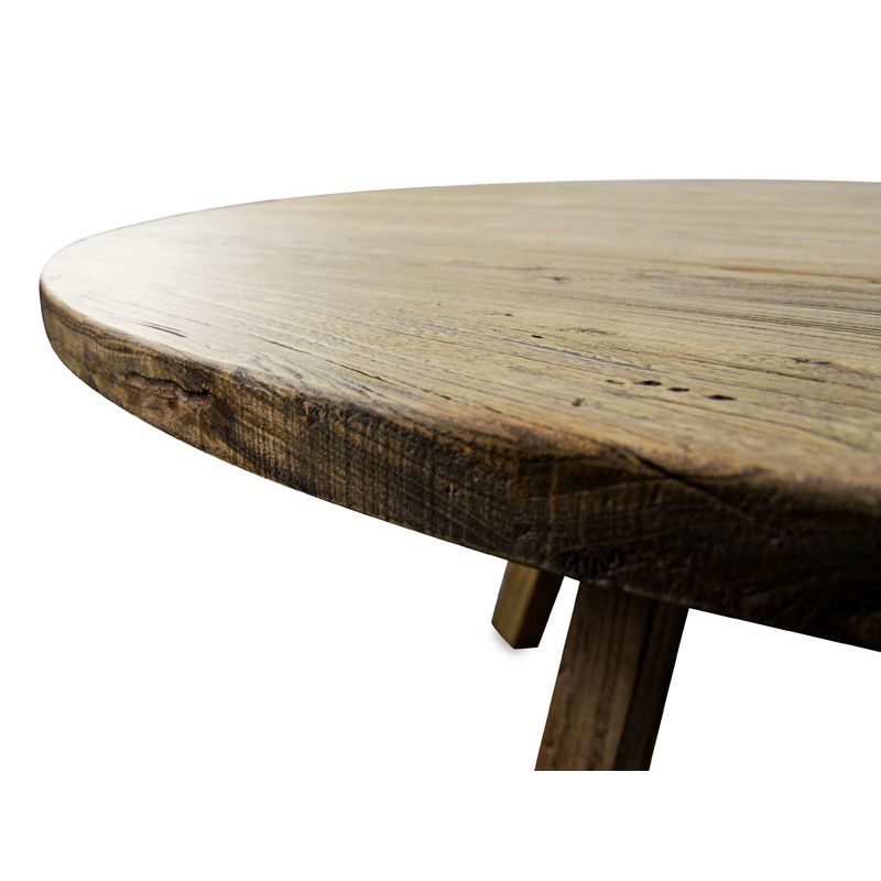 Clarke 125CM Wooden Round Dining Table Top Natural