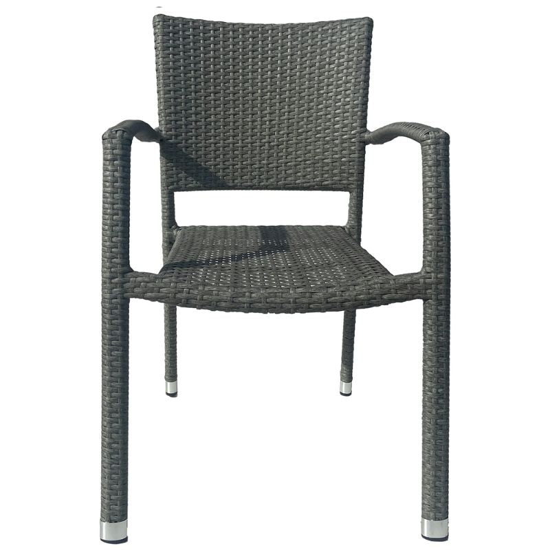 Clemence Resin Wicker Outdoor Dining Chair Front