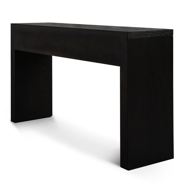 Colton 140CM Console Table With Drawers Textured Espresso Black Angle