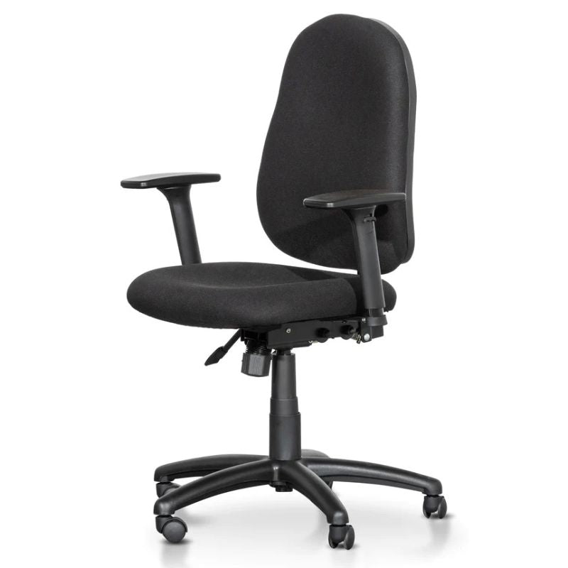Conroy High Back Fabric Office Chair Black Angle