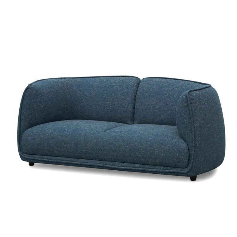 Conway 2 Seater Fabric Sofa Dark Blue Angle