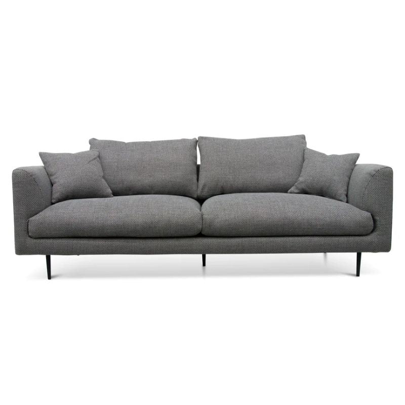 Coretta 4 Seater Fabric Sofa Noble Grey Front