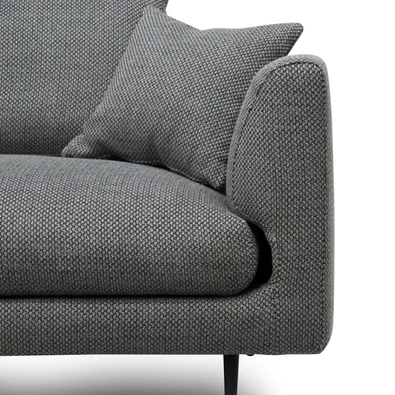 Coretta 4 Seater Fabric Sofa Noble Grey Right Close