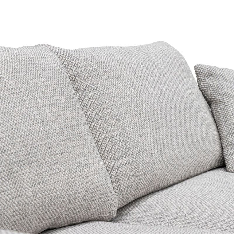 Coretta 4 Seater Fabric Sofa Passive Grey Close