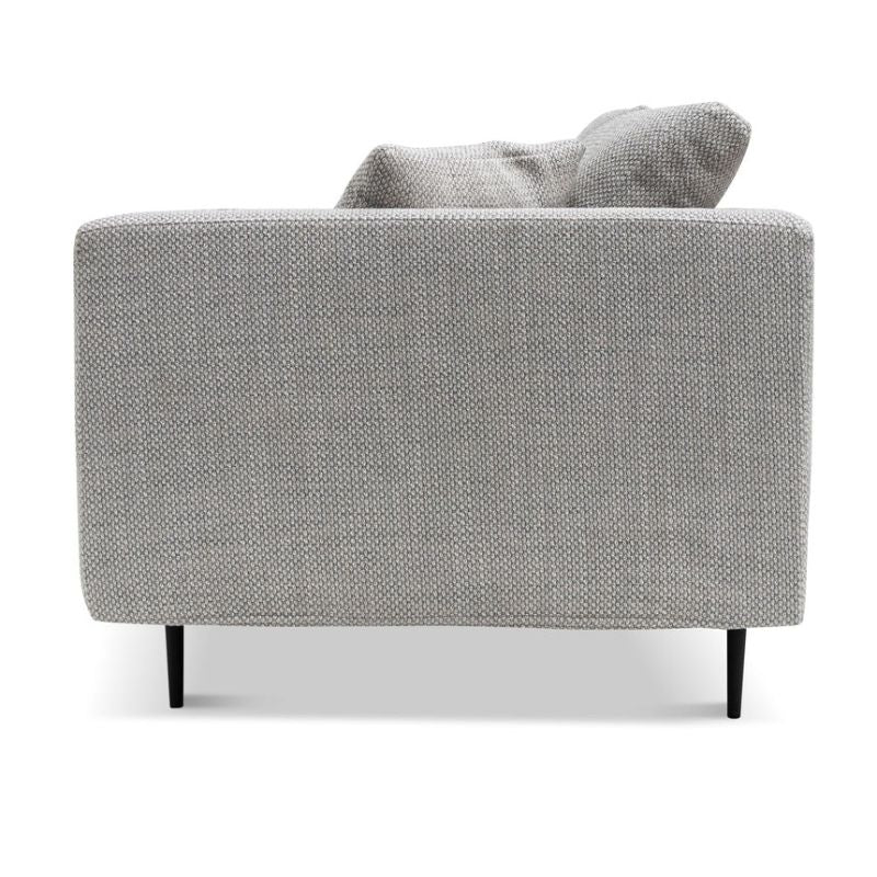 Coretta 4 Seater Fabric Sofa Passive Grey Right Side