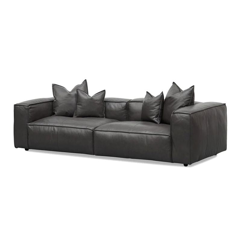 Cortland 4 Seater Sofa With Cushion And Pillow Shadow Grey Angle