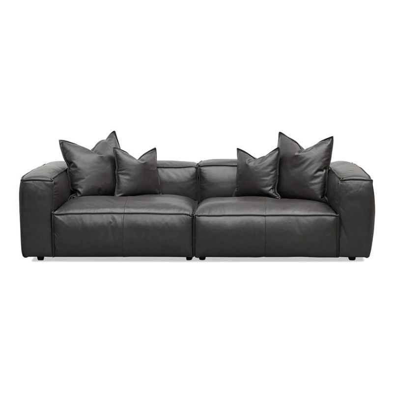 Cortland 4 Seater Sofa With Cushion And Pillow Shadow Grey Front