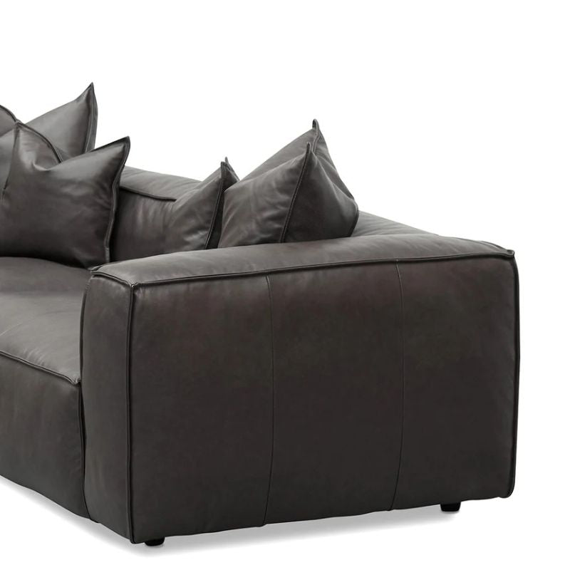 Cortland 4 Seater Sofa With Cushion And Pillow Shadow Grey Left