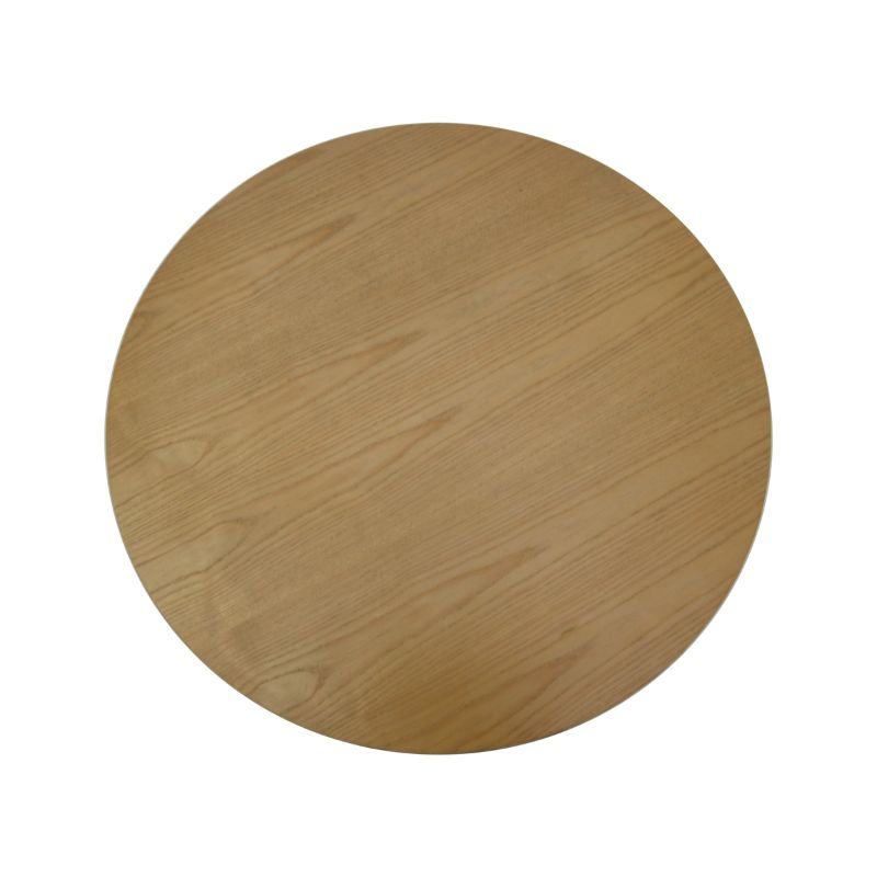 Crawford 82CM Round Coffee Table Natural And White Top Wood