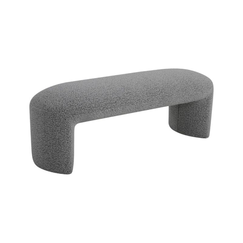 Cresthaven 120CM Ottoman Bench Pepper Boucle Angle