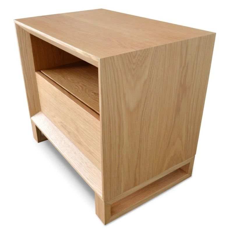 Crestmore Bedside Table Natural Oak Angle Top