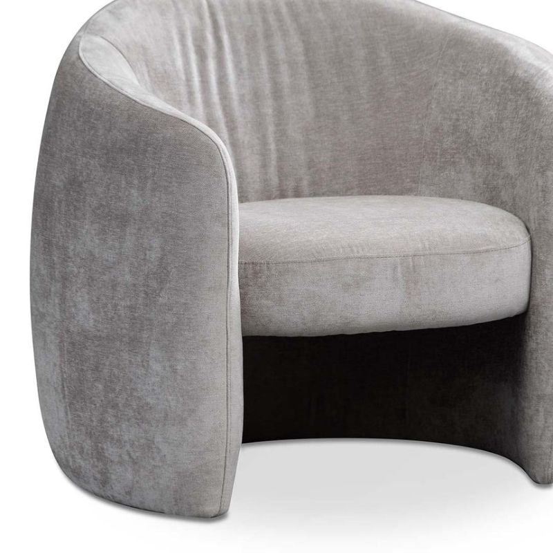 Crispin Fabric Armchair Platinum Grey Angle View