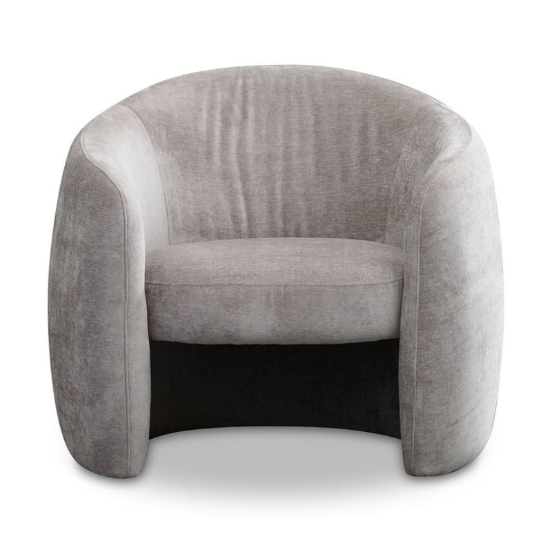 Crispin Fabric Armchair Platinum Grey Front View