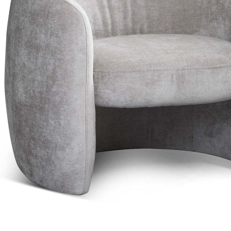 Crispin Fabric Armchair Platinum Grey Legs