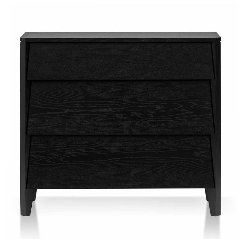 Cumberland 3 Drawers Dresser Unit Black Front View