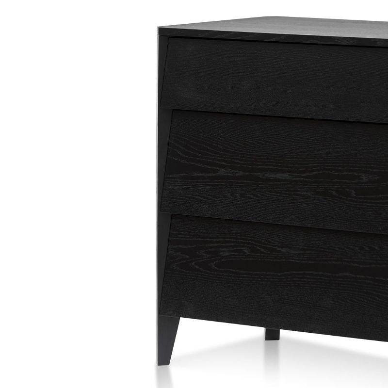 Cumberland 3 Drawers Dresser Unit Black Left Side View