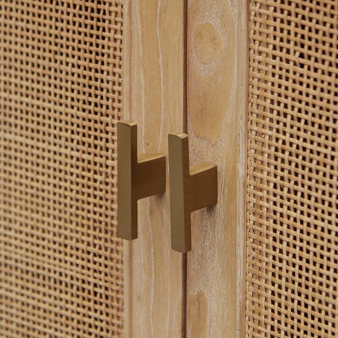Sanddale 65cm Rattan Door Cabinet