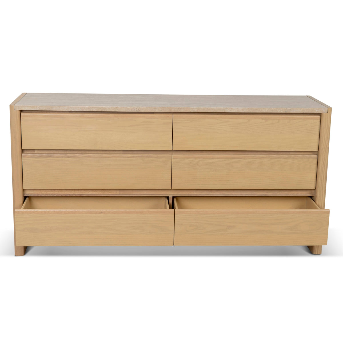 Selstone 160cm Travertine Chest of Drawers