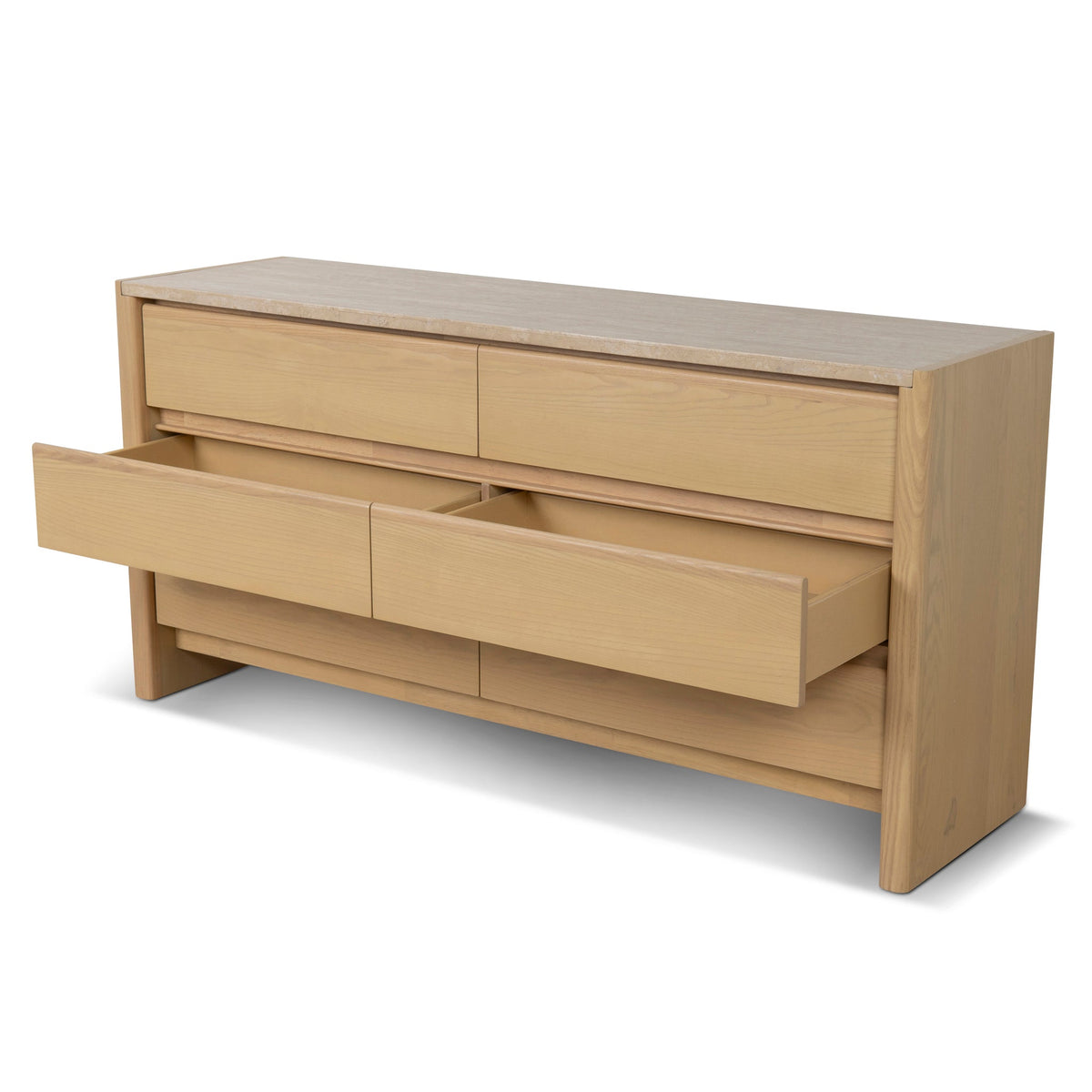 Selstone 160cm Travertine Chest of Drawers