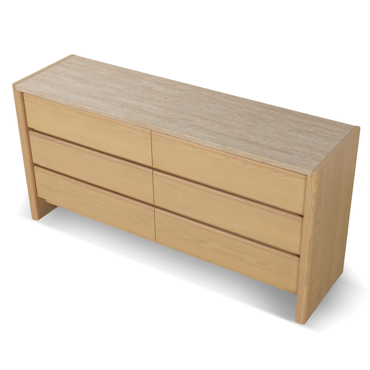 Selstone 160cm Travertine Chest of Drawers