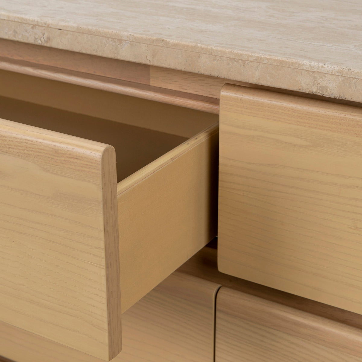 Selstone 160cm Travertine Chest of Drawers