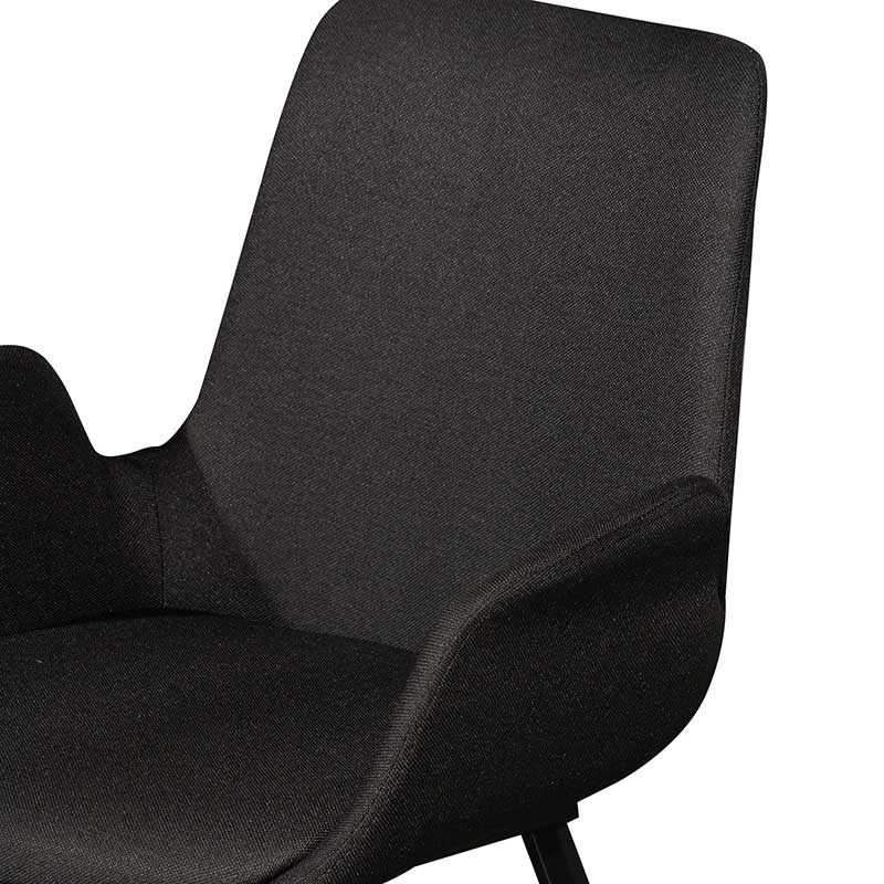 Daleshire Fabric Dining Chair Black Set Of 2 Handrest View
